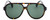 Front View of GUCCI GG0463S-003 Unisex Aviator Sunglasses in Havana Brown Black Red/Green 58mm