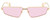 Front View of GUCCI GG0537S-005 Unisex Trapezoidal Designer Sunglasses in Gold/Rose Pink 63 mm