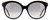 Front View of GUCCI GG0653S-001 Women's Cat Eye Sunglasses Black Gold Brown Tortoise/Grey 55mm