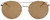 Front View of GUCCI GG0680S-003 Unisex Round Designer Sunglass Gold Blue Red White/Brown 56 mm