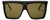 Front View of GUCCI GG0733S-005 Women's Sunglasses in Green Brown Gemstone Accents/Yellow 62mm