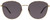 Front View of GUCCI GG0807SA-001 Unisex Cat Eye Designer Sunglasses Shiny Gold Black/Grey 58mm