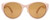 Front View of GUCCI GG0814SK-004 Womens Round Designer Sunglasses in Pale Pink Gold/Brown 56mm