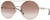 Profile View of GUCCI GG0878S-003 Women Sunglasses Gold Metallic Blue/Orange Brown Gradient 59mm