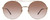 Front View of GUCCI GG0878S-003 Women Sunglasses Gold Metallic Blue/Orange Brown Gradient 59mm