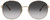 Front View of GUCCI GG0881SA-001 Women's Round Sunglasses Gold Brown Tortoise Havana/Grey 59mm