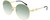 Profile View of GUCCI GG0881SA-003 Womens Sunglasses Gold Metallic Navy/Green Blue Gradient 59mm