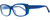 Profile View of GUESS GU7408-90X Designer Single Vision Prescription Rx Eyeglasses in Royal Blue Teal Green Crystal Ladies Rectangular Full Rim Acetate 52 mm