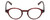 Front View of John Varvatos V356 Designer Reading Eye Glasses with Custom Cut Powered Lenses in Crystal Red Marble Unisex Round Full Rim Acetate 43 mm