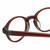 Close Up View of John Varvatos V356 Designer Bi-Focal Prescription Rx Eyeglasses in Crystal Red Marble Unisex Round Full Rim Acetate 43 mm