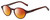 Profile View of John Varvatos V356 Designer Polarized Sunglasses with Custom Cut Red Mirror Lenses in Crystal Red Marble Unisex Round Full Rim Acetate 43 mm