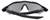 Close Up View of NIKE ShowX3-ELT-LE-DJ5558-011 Men Semi-Rimless Designer Sunglass Black/Grey 61mm