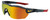 Profile View of NIKE ShowX3-ELT-M-DJ2027-355 Men's Sunglasses Grey Burgundy/Oranger Mirror 61 mm