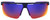 Front View of NIKE Windshield-CW4662-451 Men's Sunglasses Navy Blue/Red Mirror Field Tint 75mm