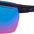 Close Up View of NIKE Windshield-CW4663-525 Mens Semi-Rimless Sunglass Grey/Turquoise Mirror 75mm