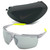 Top View of NIKE Windshield-CW4664-012 Men Sunglasses Grey Crystal Yellow/Silver Mirror 75mm
