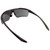 Close Up View of NIKE Windshield-010 Men's Rectangular Semi-Rimless Sunglasses in Black/Grey 75mm
