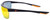 Side View of NIKE Tempest-M-015 Mens Semi-Rimless Designer Sunglasses Grey/Orange Mirror 71mm