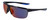 Profile View of NIKE Tempest-E-CW4666-451 Men Semi-Rimless Sunglasses Black Blue/Red Mirror 71mm