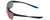 Side View of NIKE Tempest-E-CW4666-451 Men Semi-Rimless Sunglasses Black Blue/Red Mirror 71mm