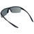 Close Up View of NIKE Tempest-E-CW4666-451 Men Semi-Rimless Sunglasses Black Blue/Red Mirror 71mm