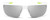 Front View of NIKE Tempest-CW4667-100 Men Sunglasses White Neon Yellow Grey/Silver Mirror 71mm