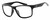 Profile View of NIKE Cruiser-EV0834-001 Designer Single Vision Prescription Rx Eyeglasses in Gloss Black Silver Unisex Rectangular Full Rim Acetate 59 mm
