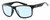Profile View of NIKE Cruiser-EV0834-001 Designer Blue Light Blocking Eyeglasses in Gloss Black Silver Unisex Rectangular Full Rim Acetate 59 mm