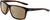 Profile View of NIKE Valiant-CW4645-220 Designer Polarized Sunglasses with Custom Cut Amber Brown Lenses in Gloss Brown Tortoise Havana Crystal White Unisex Rectangular Full Rim Acetate 60 mm