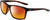 Profile View of NIKE Valiant-CW4645-220 Designer Polarized Sunglasses with Custom Cut Red Mirror Lenses in Gloss Brown Tortoise Havana Crystal White Unisex Rectangular Full Rim Acetate 60 mm
