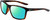 Profile View of NIKE Valiant-CW4645-220 Designer Polarized Reading Sunglasses with Custom Cut Powered Green Mirror Lenses in Gloss Brown Tortoise Havana Crystal White Unisex Rectangular Full Rim Acetate 60 mm
