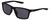 Profile View of NIKE Valiant-MI-010 Unisex Rectangular Designer Sunglasses Black White/Grey 60mm