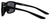 Close Up View of NIKE Valiant-MI-010 Unisex Rectangular Designer Sunglasses Black White/Grey 60mm