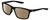 Profile View of NIKE Valiant-MI-010 Designer Polarized Sunglasses with Custom Cut Amber Brown Lenses in Matte Black White Unisex Rectangular Full Rim Acetate 60 mm