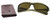 Front View of NIKE Rabid-303 Men's Rectangular Sunglasses Khaki Brown Crystal Green/Amber 63mm