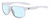 Profile View of NIKE Essent-Chaser-103 Designer Blue Light Blocking Eyeglasses in Gloss White Metallic Green Unisex Square Full Rim Acetate 59 mm