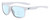 Profile View of NIKE Essent-Chaser-103 Designer Progressive Lens Blue Light Blocking Eyeglasses in Gloss White Metallic Green Unisex Square Full Rim Acetate 59 mm