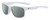 Profile View of NIKE Essent-Chaser-103 Designer Polarized Sunglasses with Custom Cut Smoke Grey Lenses in Gloss White Metallic Green Unisex Square Full Rim Acetate 59 mm