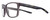 Profile View of NIKE Essent-Endvor-EV1117-010 Designer Single Vision Prescription Rx Eyeglasses in Matte Gunsmoke Grey Black Yellow Unisex Panthos Full Rim Acetate 57 mm