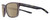 Profile View of NIKE Essent-Endvor-EV1117-010 Designer Polarized Sunglasses with Custom Cut Amber Brown Lenses in Matte Gunsmoke Grey Black Yellow Unisex Panthos Full Rim Acetate 57 mm