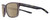 Profile View of NIKE Essent-Endvor-EV1117-010 Designer Polarized Reading Sunglasses with Custom Cut Powered Amber Brown Lenses in Matte Gunsmoke Grey Black Yellow Unisex Panthos Full Rim Acetate 57 mm