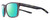Profile View of NIKE Essent-Endvor-EV1117-010 Designer Polarized Reading Sunglasses with Custom Cut Powered Green Mirror Lenses in Matte Gunsmoke Grey Black Yellow Unisex Panthos Full Rim Acetate 57 mm