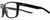 Profile View of NIKE Essent-Endvor-EV1122-001 Designer Blue Light Blocking Eyeglasses in Gloss Black Silver Unisex Panthos Full Rim Acetate 57 mm