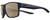 Profile View of NIKE Essent-Venture-002 Designer Polarized Sunglasses with Custom Cut Amber Brown Lenses in Matte Black Unisex Square Full Rim Acetate 59 mm
