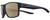 Profile View of NIKE Essent-Venture-002 Designer Polarized Reading Sunglasses with Custom Cut Powered Amber Brown Lenses in Matte Black Unisex Square Full Rim Acetate 59 mm