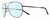 Profile View of NIKE Chance-M-016 Designer Blue Light Blocking Eyeglasses in Shiny Black Grey Unisex Pilot Full Rim Metal 61 mm