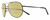 Profile View of NIKE Chance-M-016 Designer Polarized Reading Sunglasses with Custom Cut Powered Sun Flower Yellow Lenses in Shiny Black Grey Unisex Pilot Full Rim Metal 61 mm