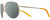 Profile View of NIKE Chance-EV1218-751 Designer Polarized Reading Sunglasses with Custom Cut Powered Smoke Grey Lenses in Shiny Gold Orange Crystal Unisex Pilot Full Rim Metal 61 mm