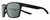 Profile View of NIKE Maverick-P-EV1097-001 Designer Polarized Sunglasses with Custom Cut Smoke Grey Lenses in Matte Black Unisex Square Full Rim Acetate 59 mm