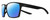 Profile View of NIKE Maverick-P-EV1097-001 Designer Polarized Reading Sunglasses with Custom Cut Powered Blue Mirror Lenses in Matte Black Unisex Square Full Rim Acetate 59 mm